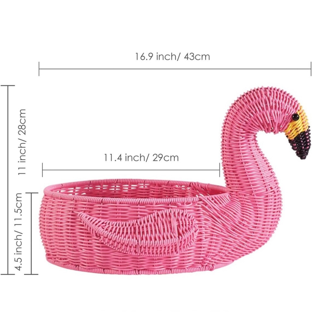 Pink Flamingo Basket - Picture 6 of 6